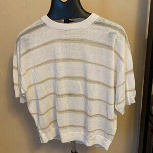 Peserico  shimmer striped crewneck knit sweater